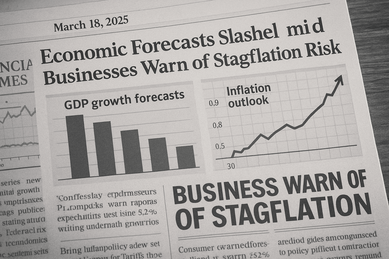 Economic Forecasts Slashed Amid Uncertainty; Businesses Warn of Stagflation Risk