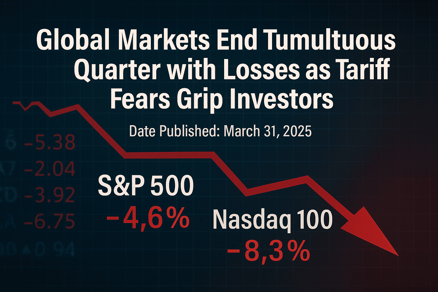 Global Markets End Tumultuous Quarter with Losses as Tariff Fears Grip Investors